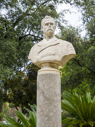 Italy, Sicily, Palermo, Rico Albanese bust in Park Garibaldi - AMF002752