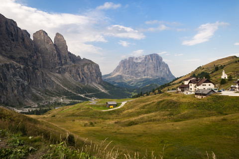 Italien, Südtirol, Dolomiten, Grödnerjoch, lizenzfreies Stockfoto