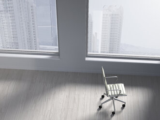 Office chair in an empty office, 3D Rendering - UWF000163