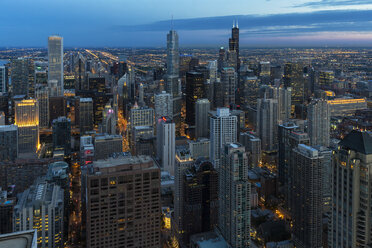 USA, Illinois, Chicago, Blick auf die Stadt vom John Hancock Tower - FOF006889