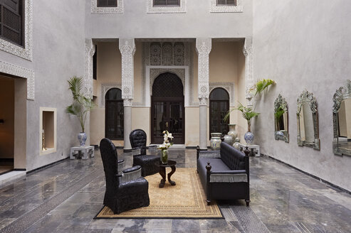 Morocco, Fes, Hotel Riad Fes, lounge - KMF001419