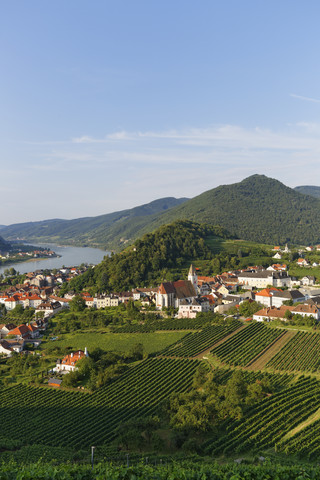 Austria, Lower Austria, Waldviertel, Wachau, Donau river, Spitz an der Donau stock photo
