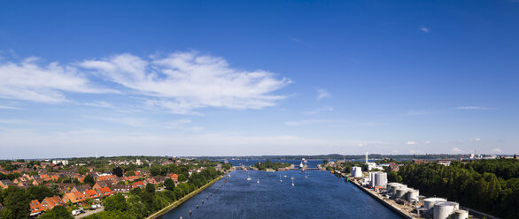 Germany, Schleswig-Holstein, Kiel, View to Nord-Ostsee-Kanal, Kiel Canal - KRPF001068