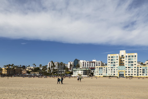 USA, Kalifornien, Santa Monica, Santa Monica State Beach, lizenzfreies Stockfoto