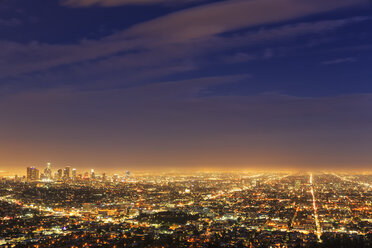 USA, California, Los Angeles, Cityscape, Blue hour - FO007004