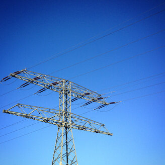 Power lines with blue sky - AFF000112