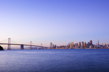 USA, California, San Francisco, Oakland Bay Bridge in morning light - BRF000776