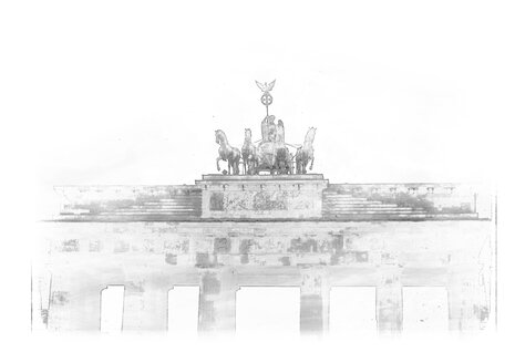 Skizze des Brandenburger Tors in Berlin - CMF000174