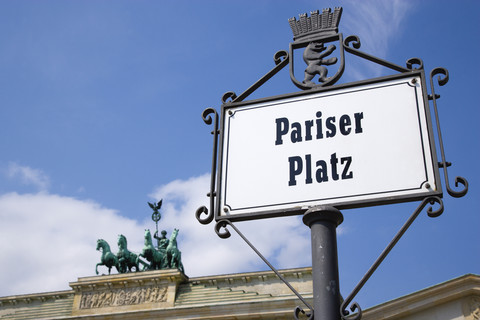 Deutschland, Berlin, Brandenburger Tor am Pariser Platz, lizenzfreies Stockfoto