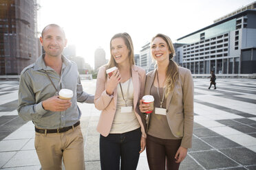 Three colleagues having fun at break time - ZEF000246