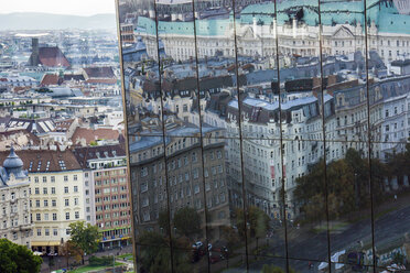 Austria, Vienna, View from Hotel Sofitel Vienna Stephansdom, Reflection in a glass facade - WEF000225