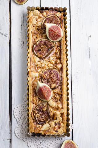 Feigen-Schafskäse-Torte, lizenzfreies Stockfoto