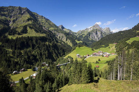 Österreich, Vorarlberg, Hochtannbergpass bei Schroecken, lizenzfreies Stockfoto