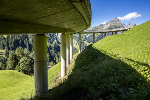Österreich, Vorarlberg, Hochtannbergpass bei Schroecken, lizenzfreies Stockfoto