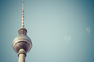 Germany, Berlin, view to upper part of television tower - KRPF001132