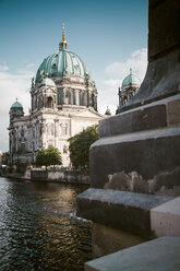 Germany, Berlin, view to Berlin cathedral with Spree River in the foreground - KRPF001159