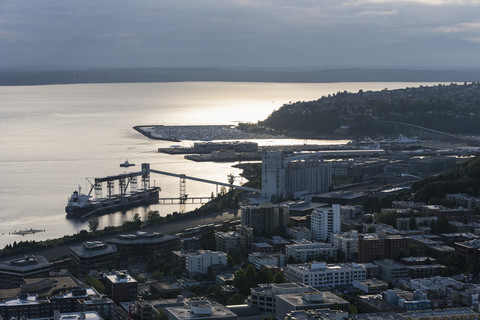 USA, Bundesstaat Washington, Seattle, Hafen, Louis Dreyfus Corporation, Terminal 86, Getreidewerft, lizenzfreies Stockfoto