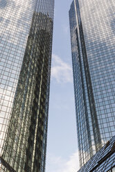 Germany, Hesse, Frankfurt, facades of two high-rise buildings - FMKY000513
