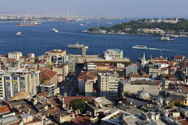 Türkei, Istanbul, Blick vom Galata-Turm über das Goldene Horn und den Bosporus - ES001421