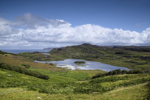 Vereinigtes Königreich, Schottland, Nordwestküste, Schottische Highlands, Loch Ach'an Lochaidh, lizenzfreies Stockfoto