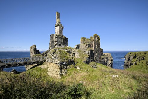 Vereinigtes Königreich, Schottland, Wick, Nordostküste, Burgruine Sinclair Girnigoe - ELF001360