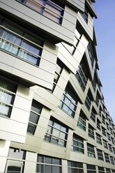 Netherlands, Flevoland, Almere, part of facade of modern apartment building - HAW000467