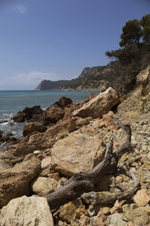 Spain, Balearic Islands, Ibiza, Cala Es Cubells, Meditteranean Sea - TKF000405