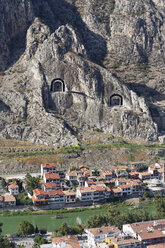 Turkey, Black Sea Region, Amasya, rock tombs at river Yesilirmak - SIEF006022