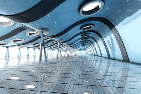 Futuristic empty room, 3D Rendering - SPCF000028