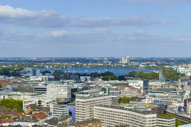 Germany, Hamburg, view from St. Michael's Church on the Aussenalster Lake - RJF000301