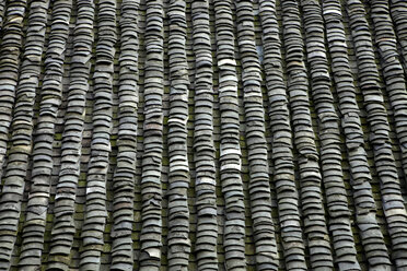 China, Guangxi, Ping'an, hous roofs - DSGF000180