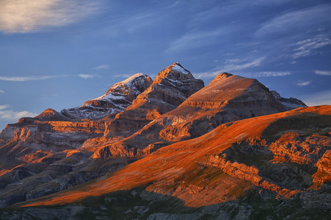 Spanien, Ordesa-Nationalpark, Monte Perdido-Massiv, lizenzfreies Stockfoto