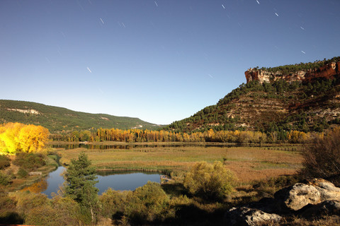 Spanien, Cuenca, Lagunen des Flusses Jucar in der Nähe des Dorfes Una, lizenzfreies Stockfoto