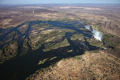 Südliches Afrika, Victoriafälle zwischen Sambia und Simbabwe, lizenzfreies Stockfoto