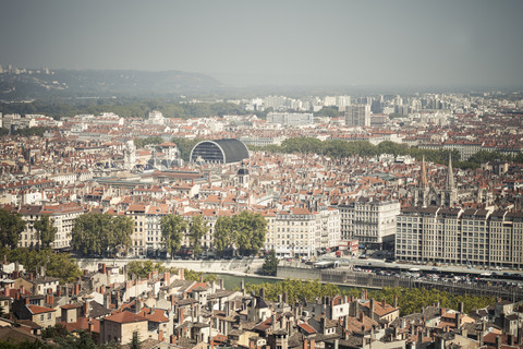 Frankreich, Departement Rhône, Lyon, Stadtbild und Opernhaus, lizenzfreies Stockfoto