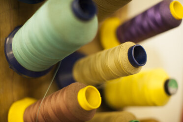 Different spools of a sewing machine, close-up - ZEF001249