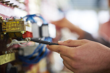 Close-up of electrician at work - ZEF001858