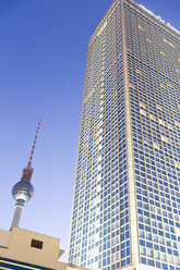 Germany, Berlin, Berlin TV Tower and Park Inn Hotel, Alexanderplatz - MSF004313