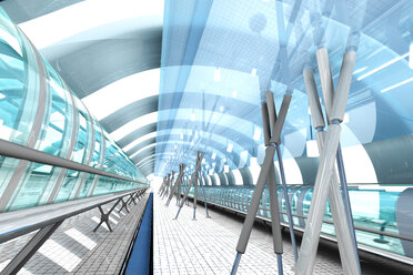 Futuristic passage of railway station, 3D Rendering - SPCF000038