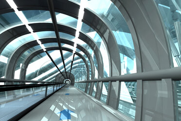 Futuristische Passage eines Bahnhofs, 3D Rendering - SPCF000037