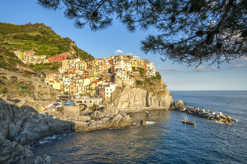 Italien, Ligurien, Cinque Terre, Manarola, lizenzfreies Stockfoto