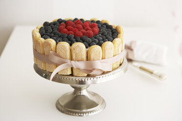 Home-made fancy cake on cake stand - FSF000225