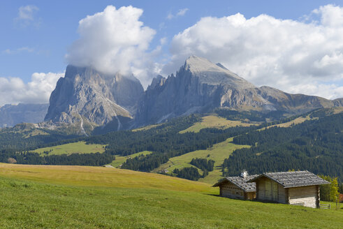 Italien, Südtirol, Dolomiten, Seiser Alm und Langkofelgruppe - RJF000323