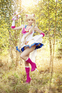 Woman wearing costume of Pretty Guardian Sailor Moon - AFF000096