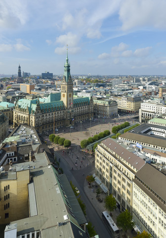 Deutschland, Hamburg, Stadtbild mit Rathaus, lizenzfreies Stockfoto