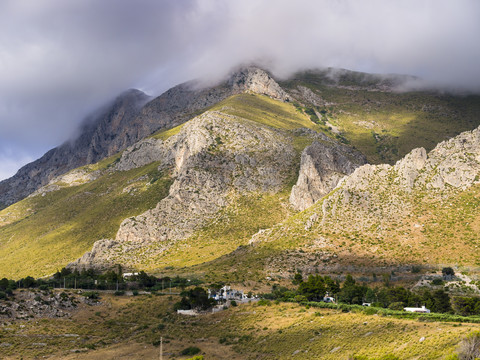 Italien, Sizilien, Provinz Trapani, Bergmassiv bei San Vito lo Capo, lizenzfreies Stockfoto