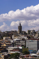 Türkei, Istanbul, Blick auf den Galata-Turm - THAF000812