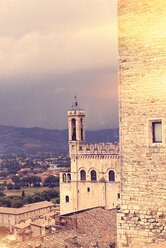 Italy, Umbria, Gubbio, Palazzo dei Consoli - LVF002141