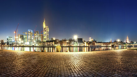 Germany, Hesse, Frankfurt, Skyline at night - PUF000144