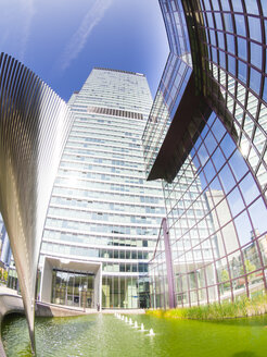 Deutschland, Hessen, Frankfurt, Blick auf das City-Haus, Hauptsitz der DZ Bank - AMF003106